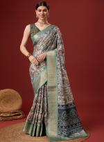 Cotton Multi Festival Wear Floral Print Saree